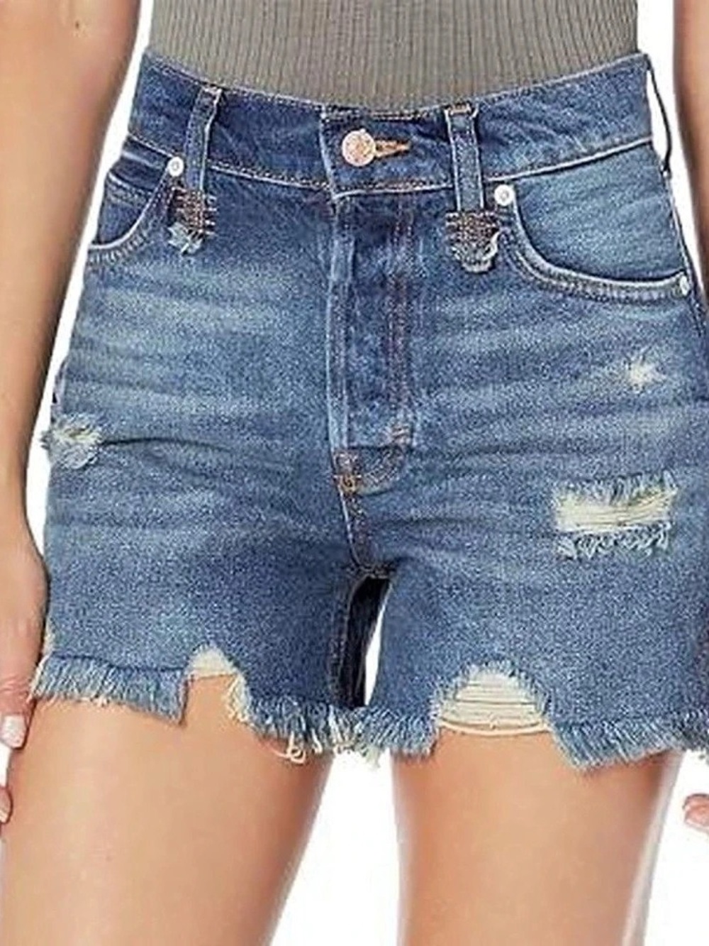 Free People Women’s We The Free Makai Cutoffs – Deep Sea – Size 29